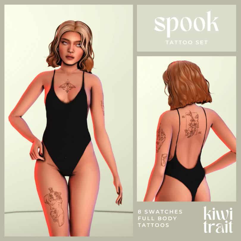 spooky body tattoos