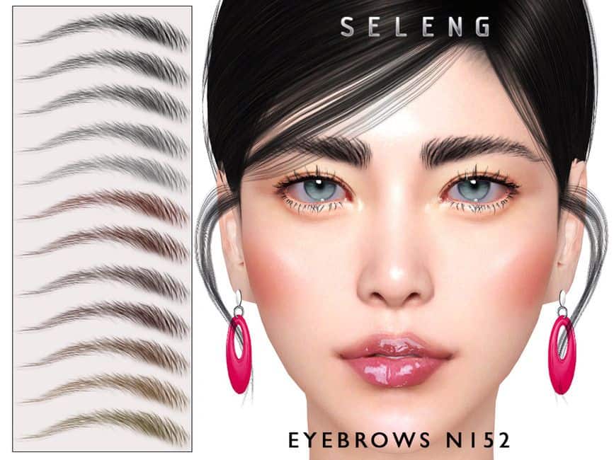 sims 4 eyebrow on asian woman