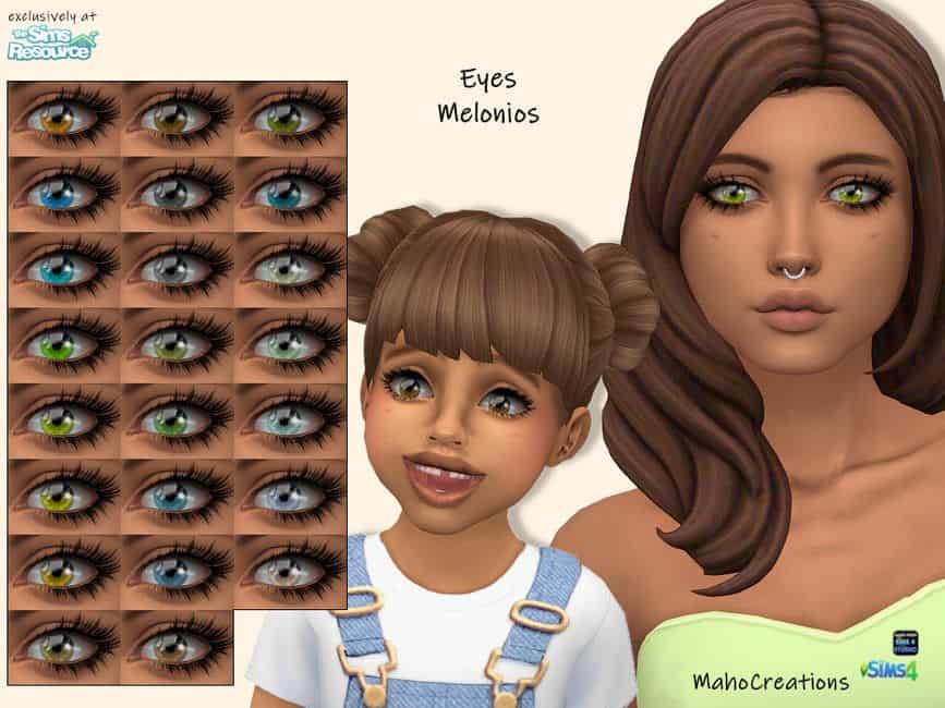 different colors of reflective eyes for sims 4