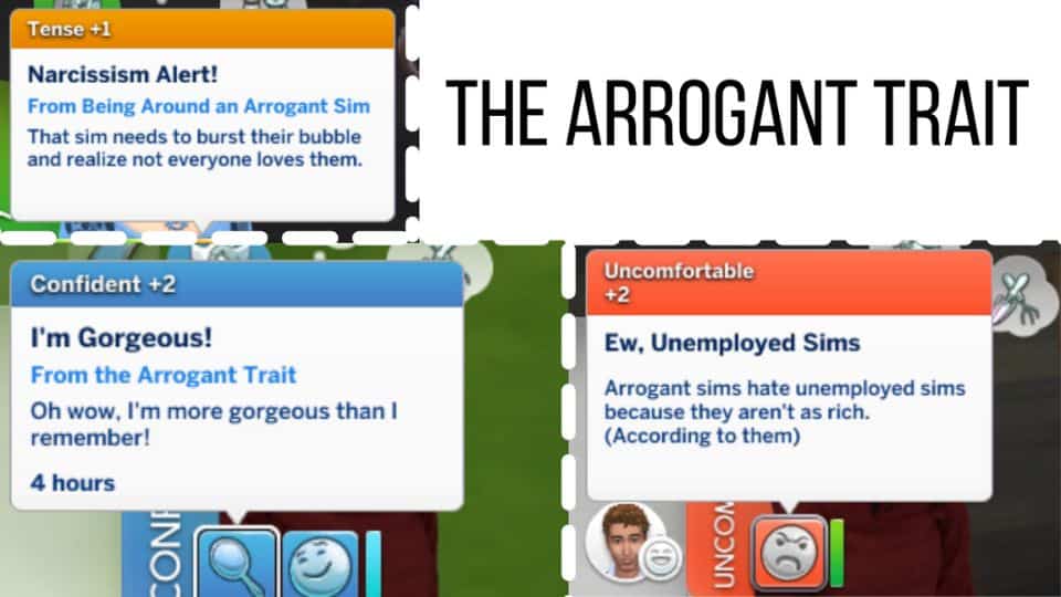 sims 4 arrogant trait