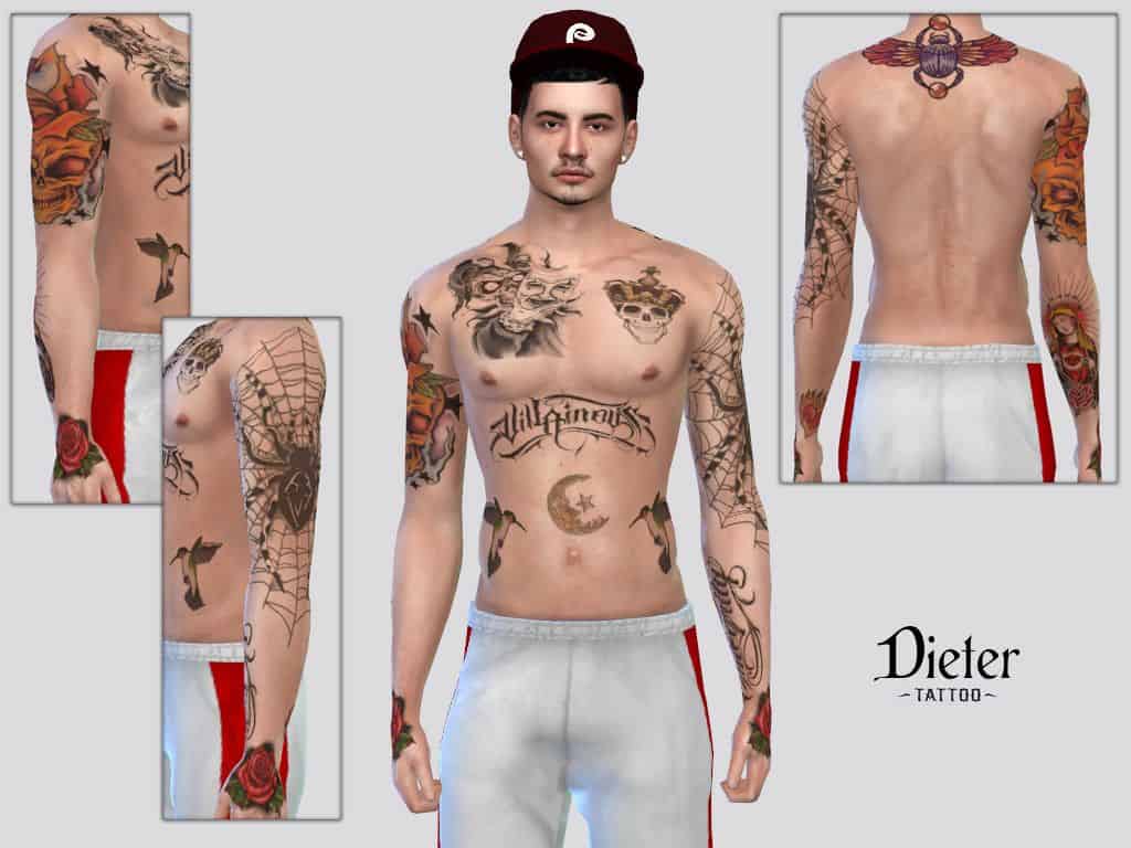 Full body tattoo for Sims 4