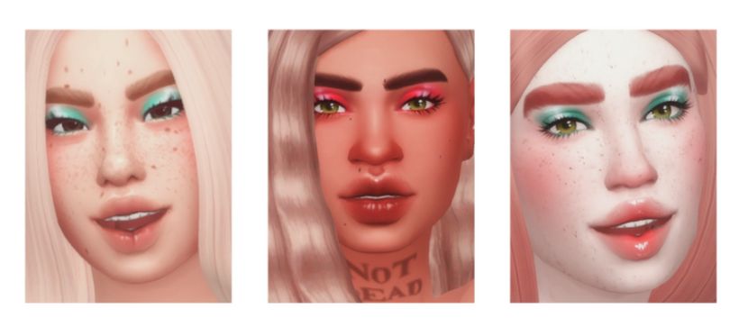 picture three sims big eyebrows