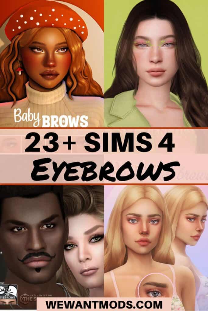 sims 4 eyebrows pinterest pin