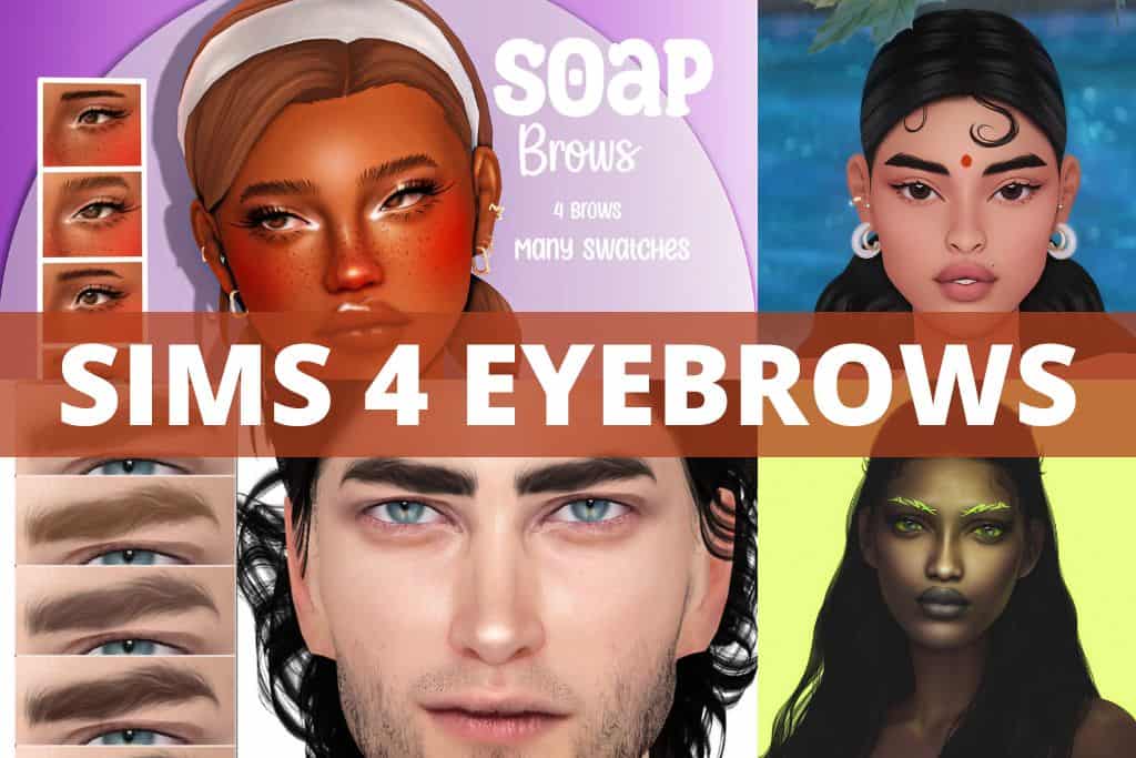 sims 4 eyebrows collage