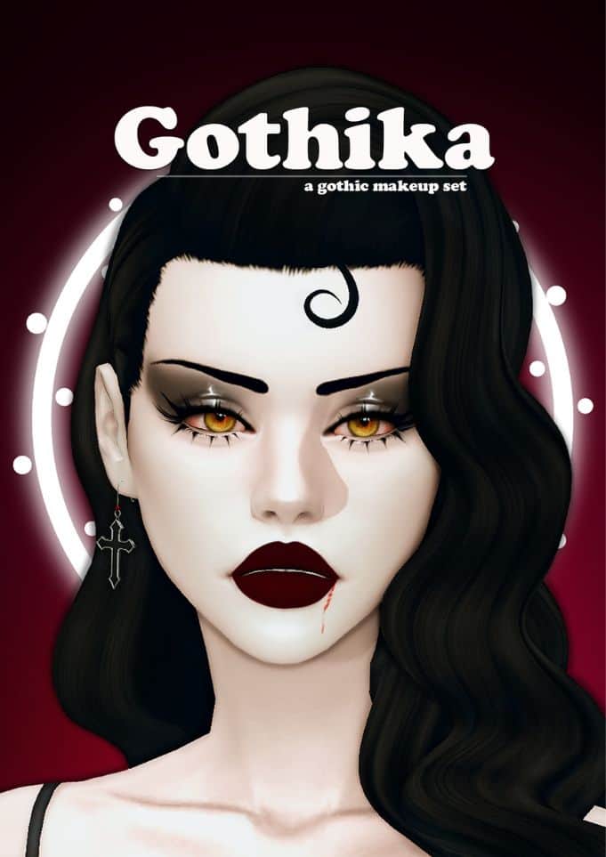 goth inspired makeup cc