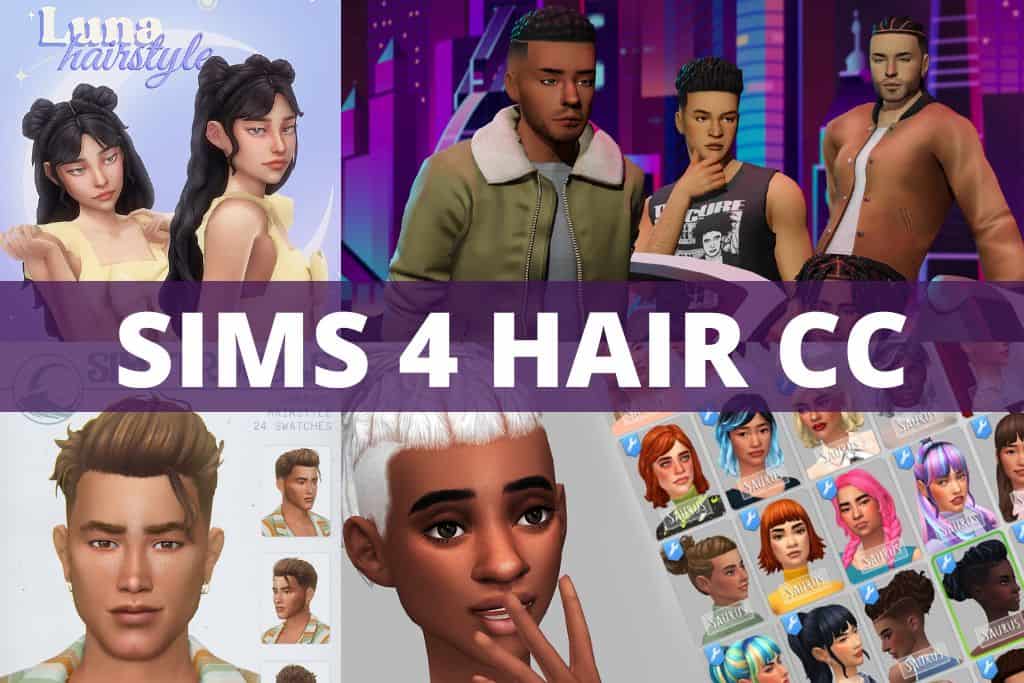 sims 4 hair cc collage