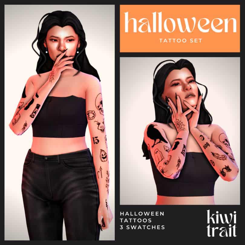 Details 76 Sims 4 Custom Content Tattoo Latest In Coedo Com Vn   Sims 4 Halloween Tattoo 