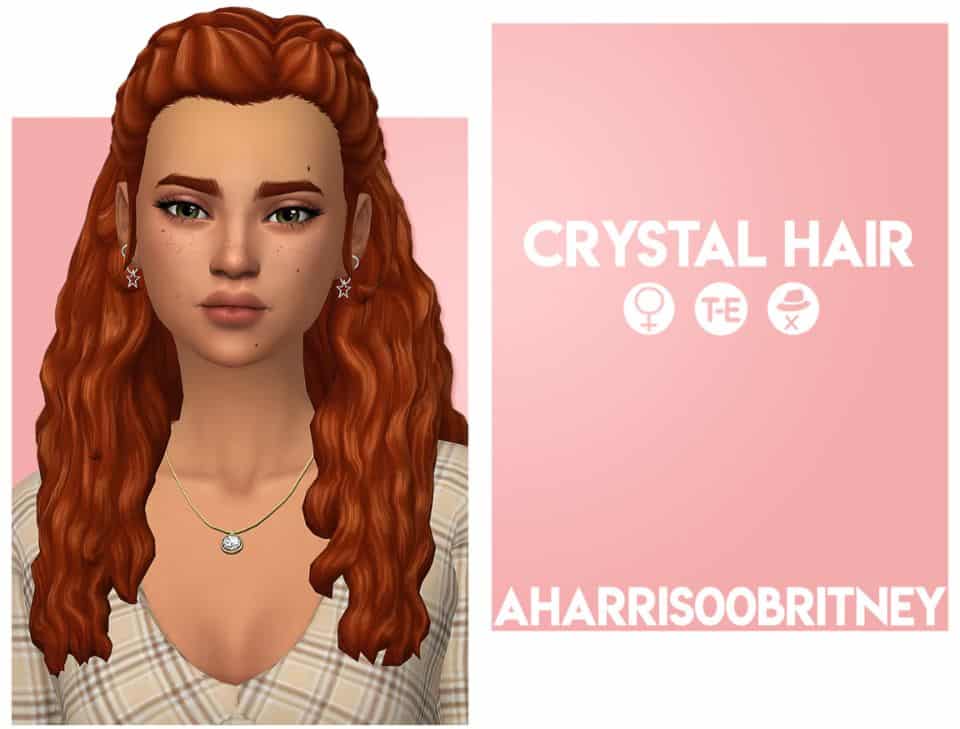 female sim with red curly hair