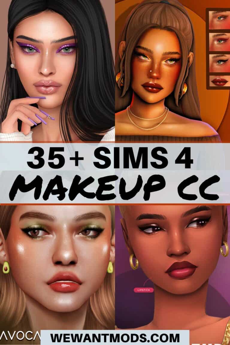 53+ Sims 4 Makeup CC Lipstick, Eyeliner, Blush & More We Want Mods