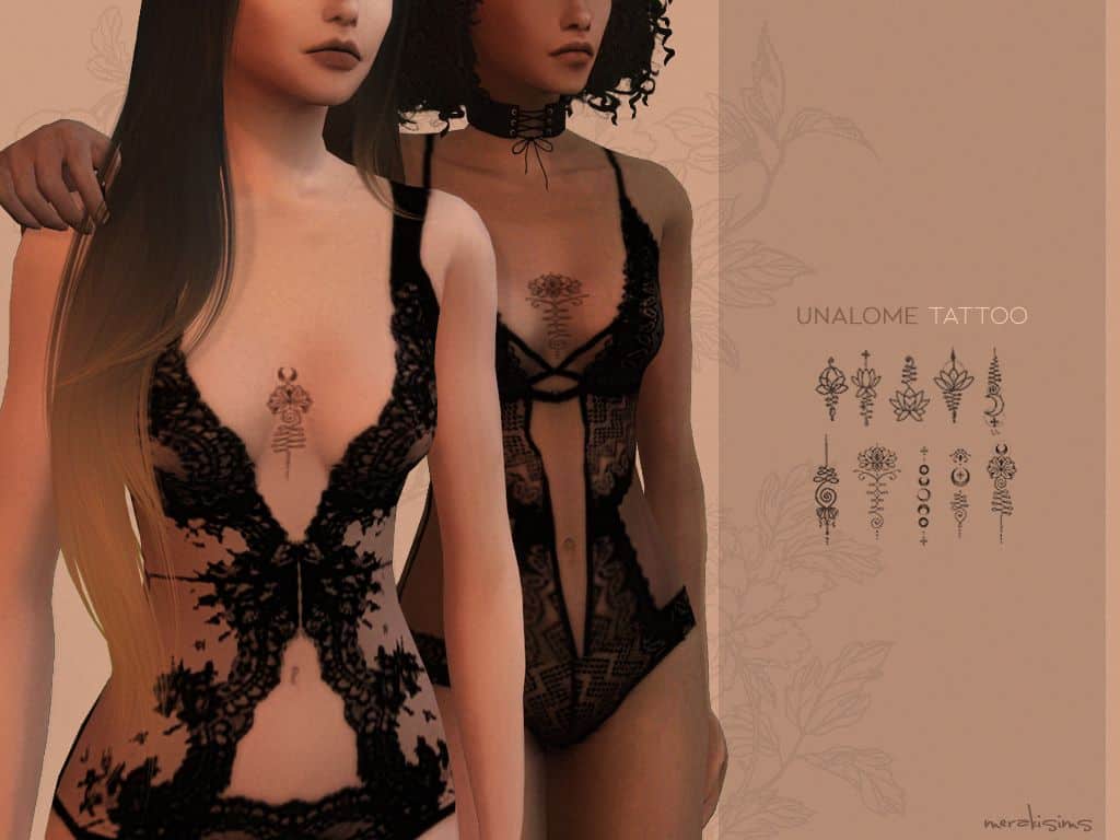 sims 4 breast bone tattoos