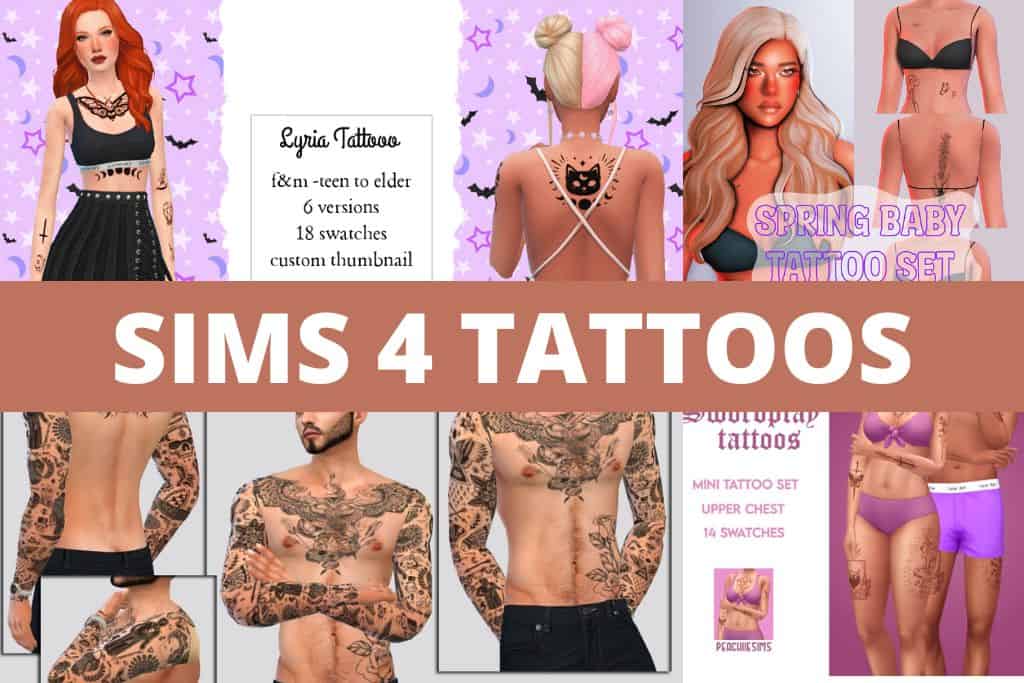 The Sims Resource  Full Body Tattoo 1