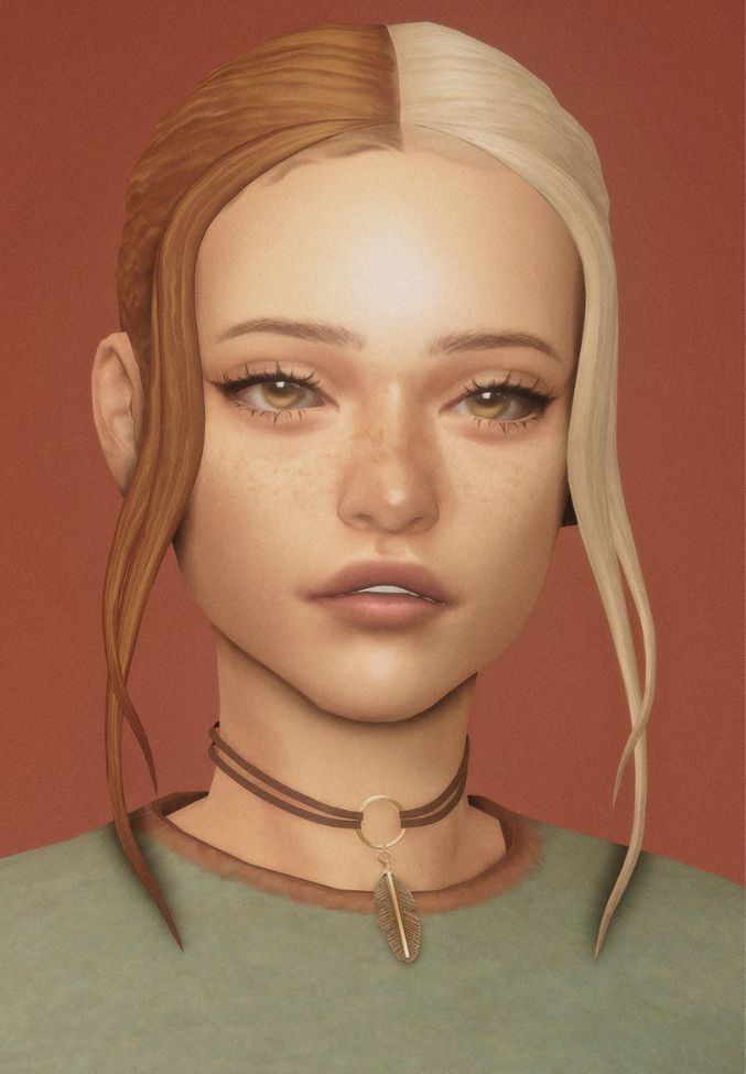 sim teen girl split dye