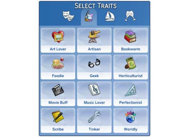 List Sims 4 Hobby Traits