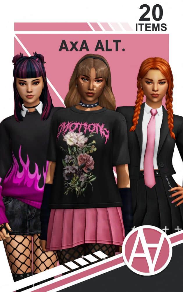 sims girls rebel outfits