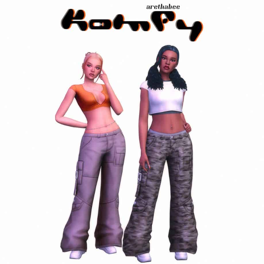 sims girls in cargo pants