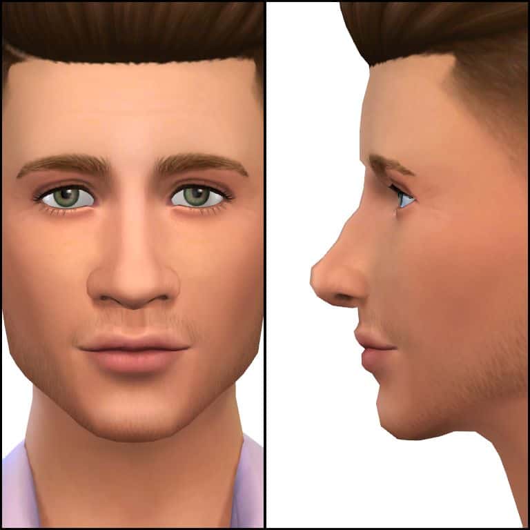 male sim with crooked nose