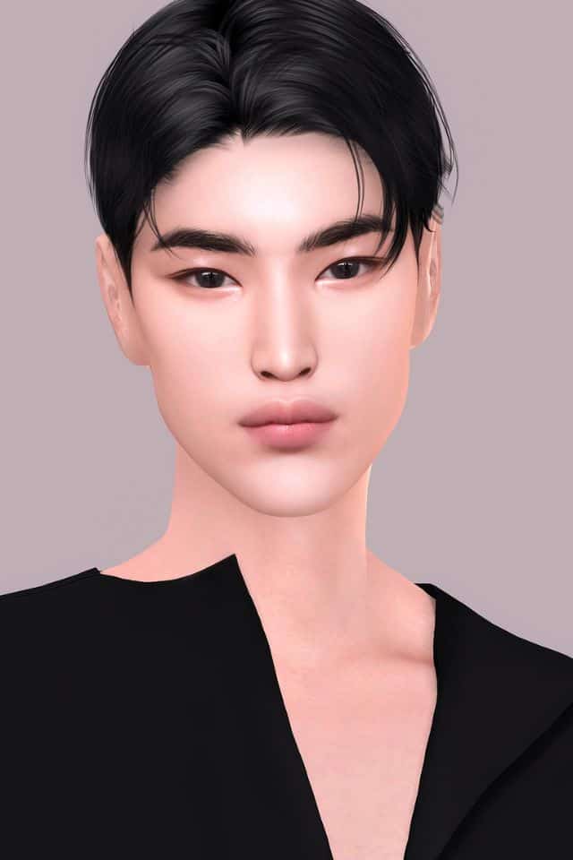 asian male sim with defined lips