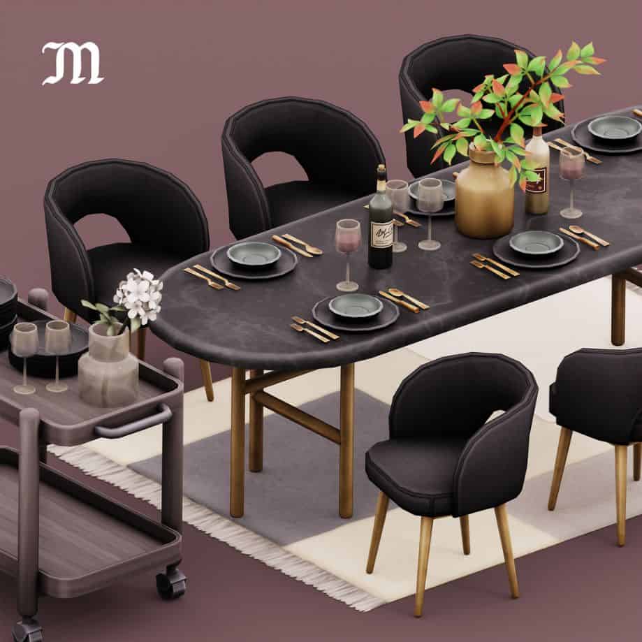 black dining room furniture set