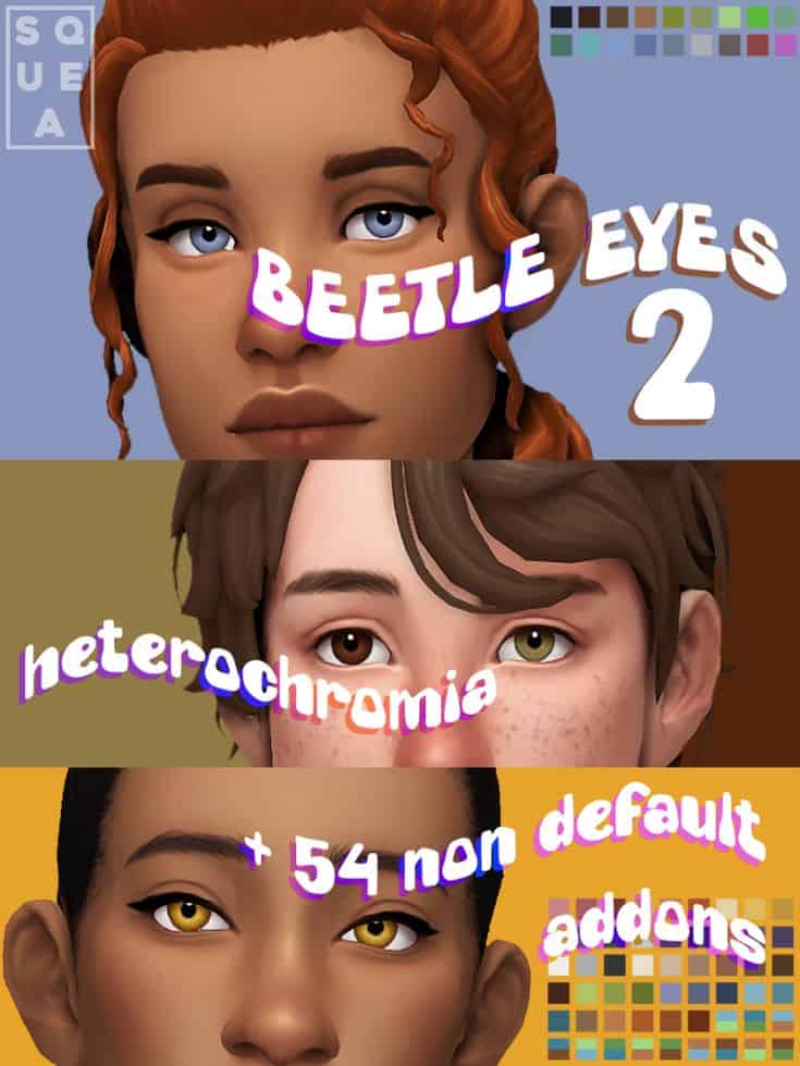 collage kids with heterochromia eyes
