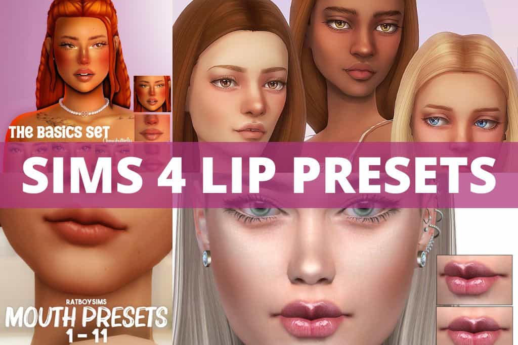 sims 4 lip presets collage