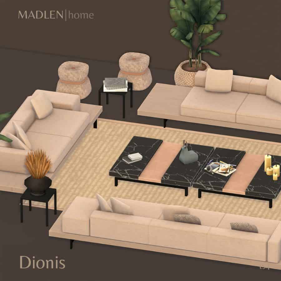 modern beige sofa set