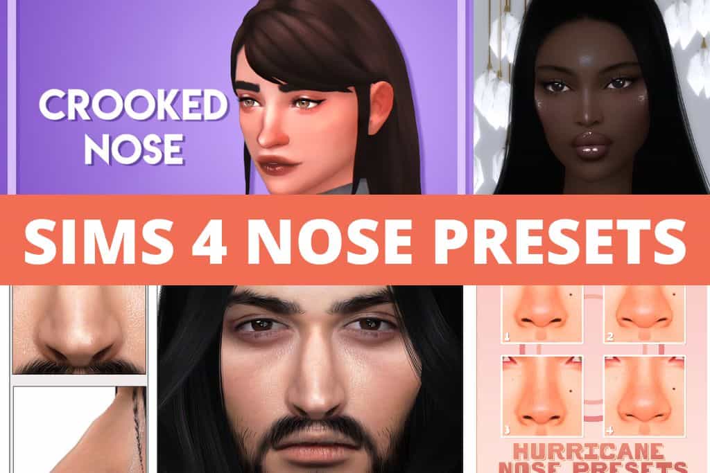 sims 4 nose presets collage