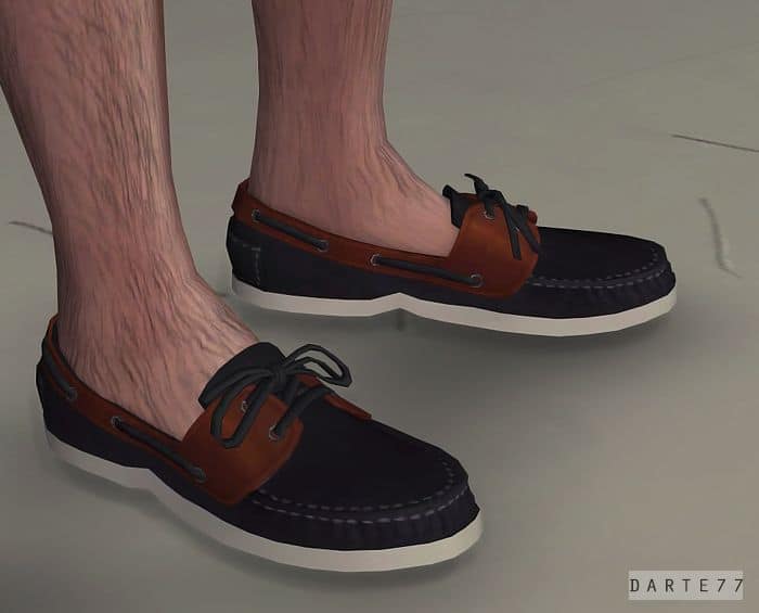 pair of boat shoes