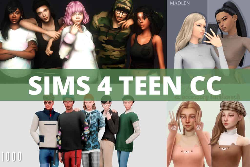 sims 4 teen cc collage