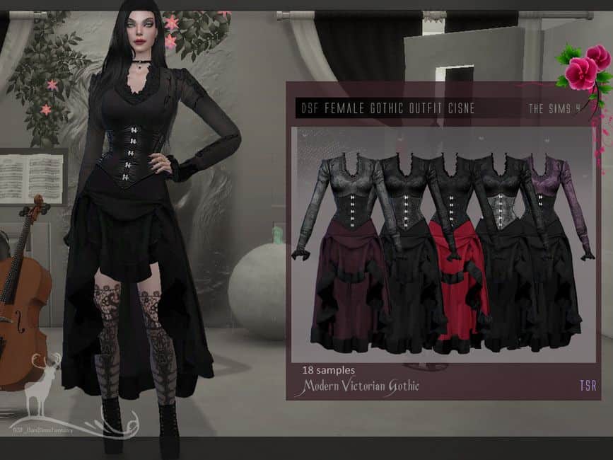 collage victorian gothic dresses