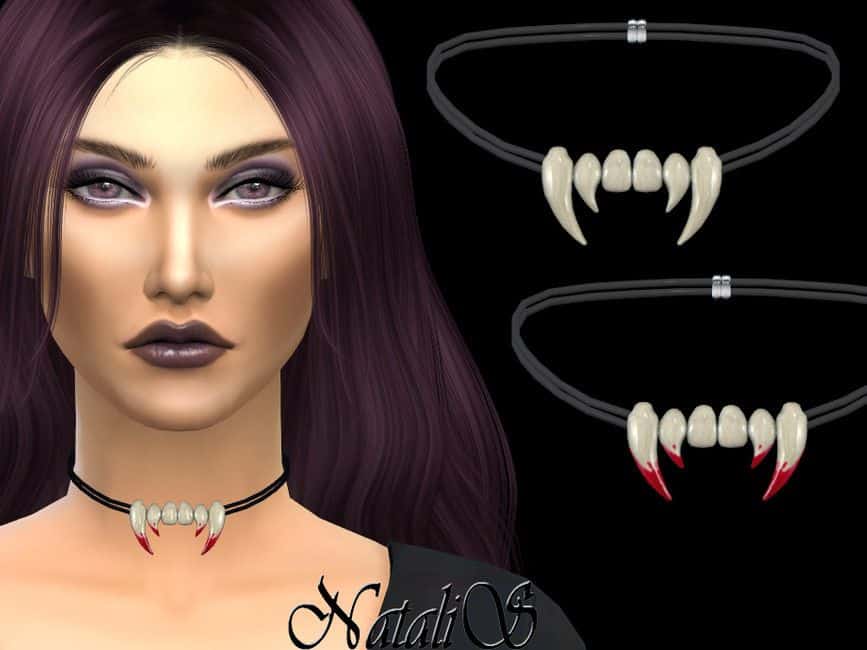 vampire fangs necklace