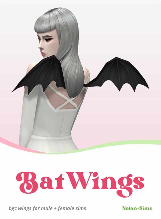 sims 4 girl with bat wings