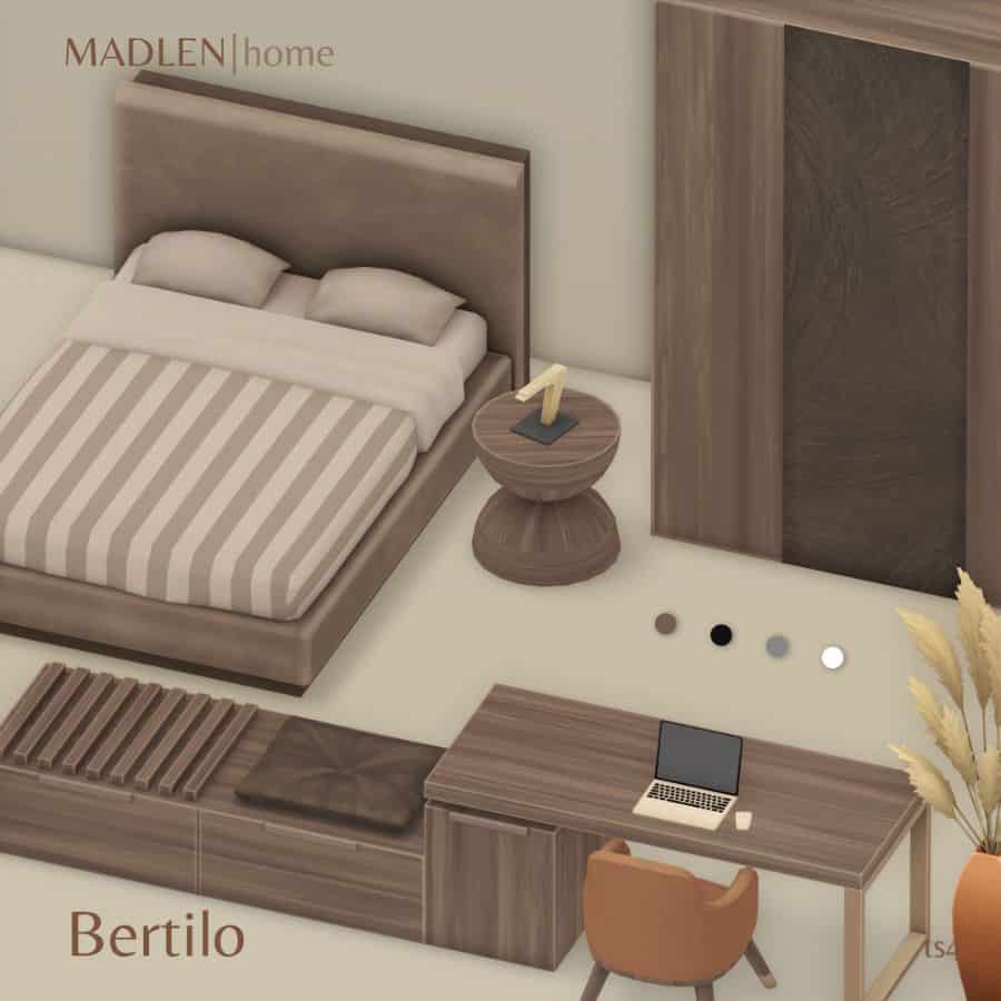 modern brown bedroom furniture set