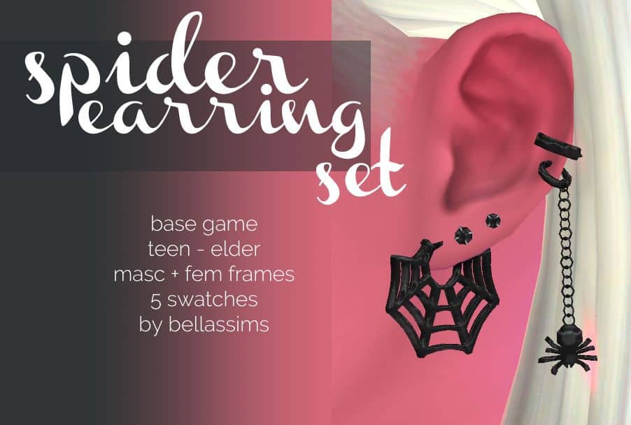 spider earring accessory