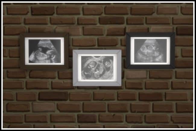 sims 4 pregnancy scan pictures on wall