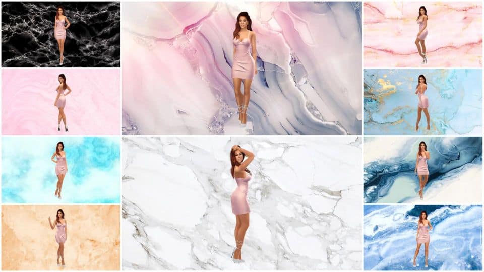 marble cas backgrounds collage