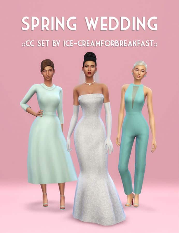 sims 4 bride and bridesmaids