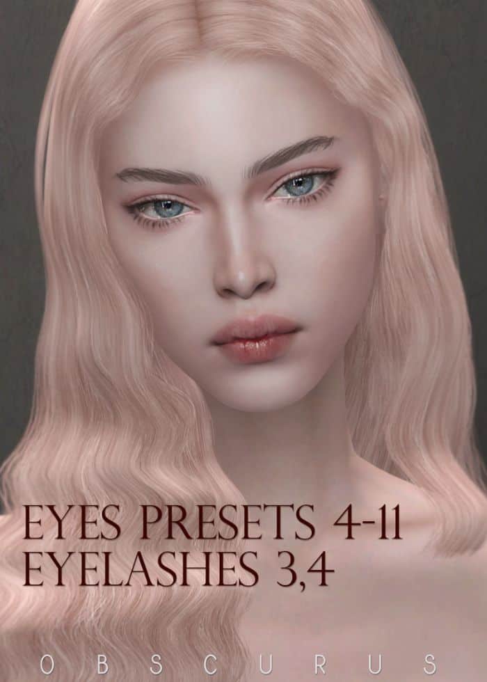 blond female sims with eye preset