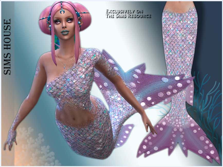 shiny scaled mermaid tails