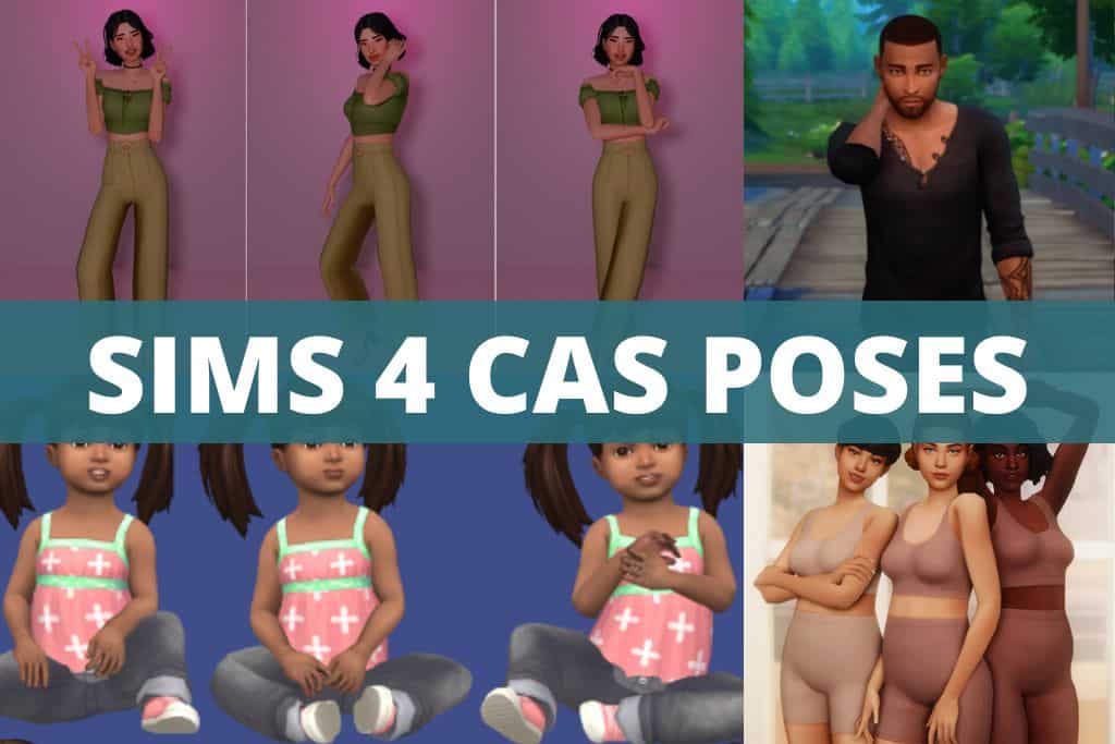 sims 4 cas poses collage