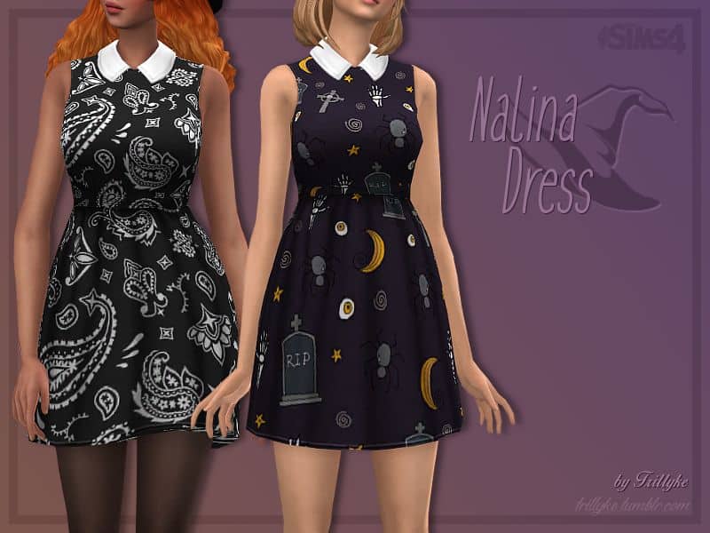 pair of sims 4 witch dresses