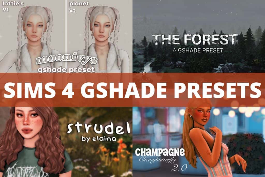 sims 4 gshade presets collage