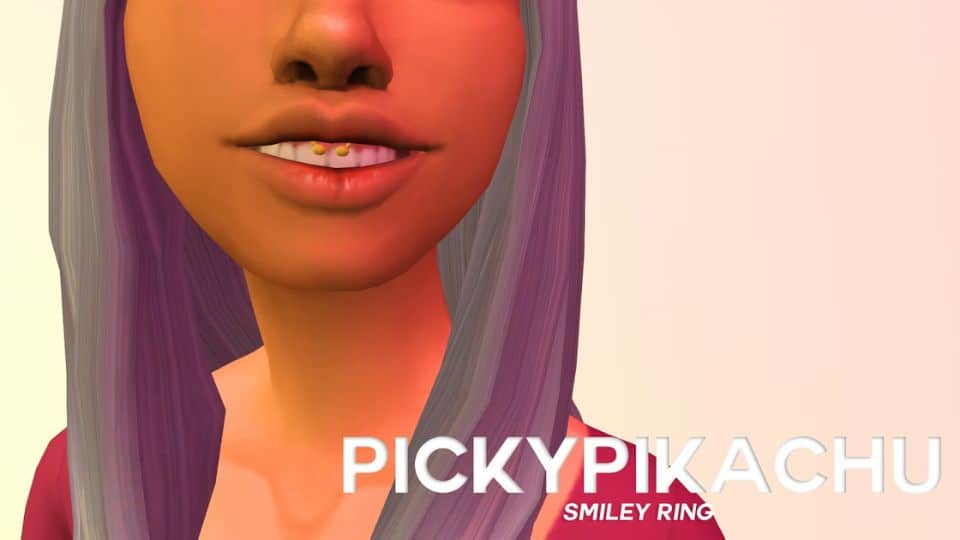 sim girl with smiley ring piercing