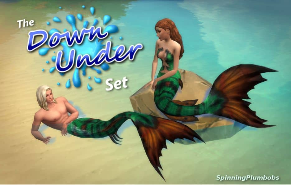 sims 4 down under mermaid set