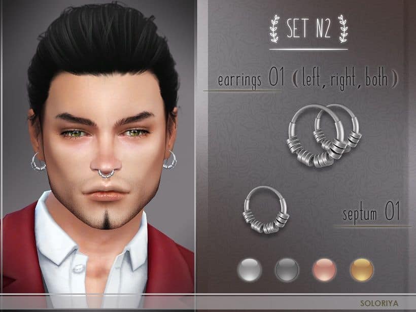 sim man with earrings and nose ring