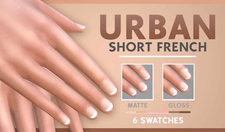 short rounded french tips nails