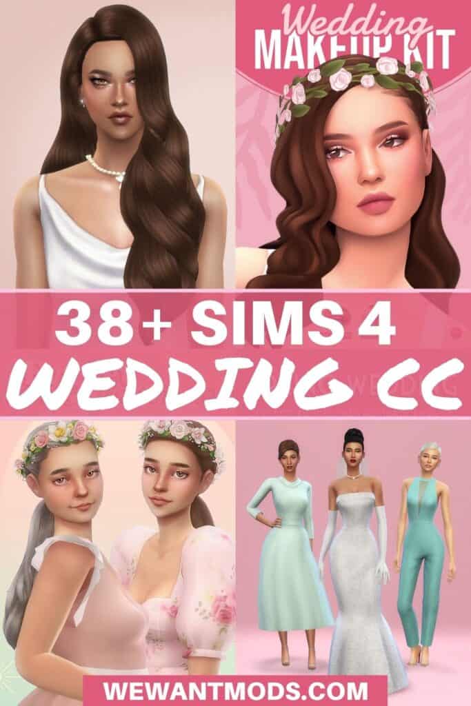 sims 4 wedding cc pinterest pin