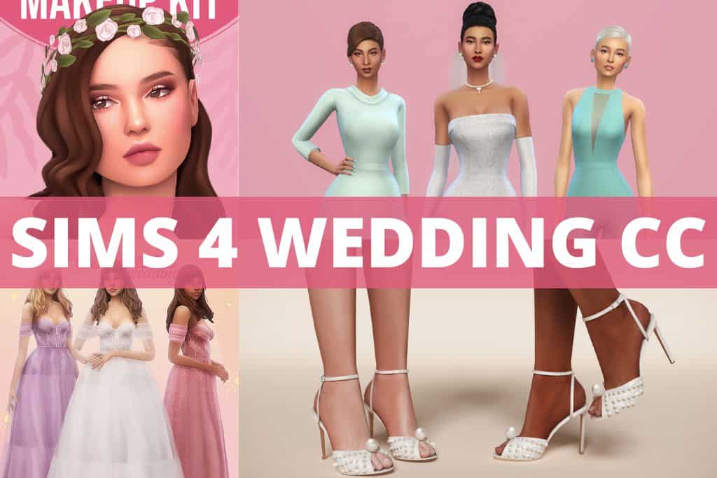 sims 4 wedding cc collage