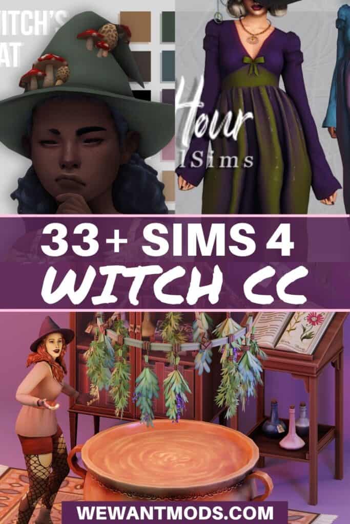 sims 4 witch cc pinterest pin