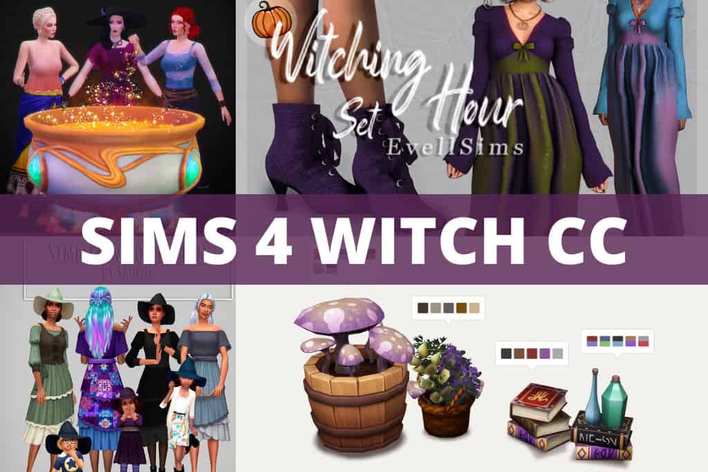 sims 4 witch cc collage