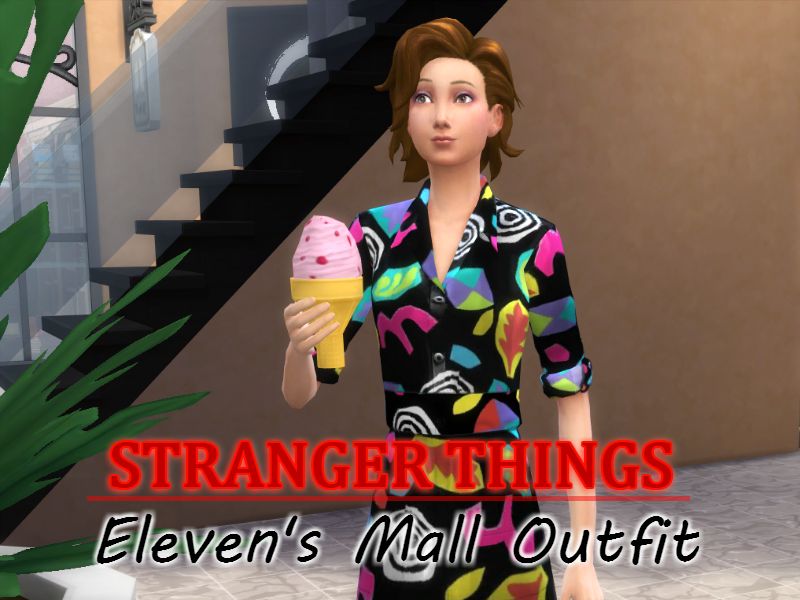 Eleven's 80's mall outfit